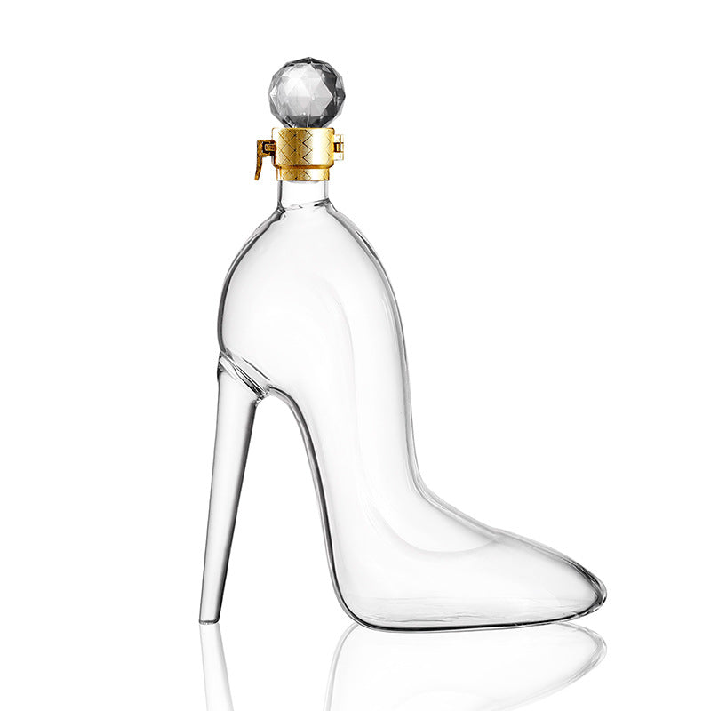 Glass High Heel Spirits Container