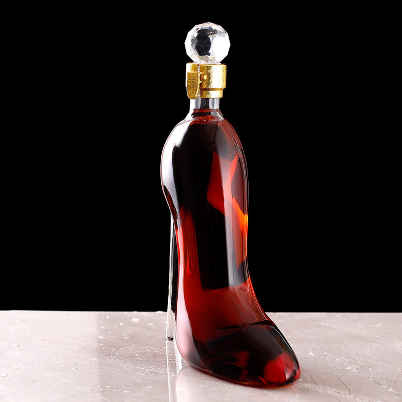 Glass High Heel Spirits Container