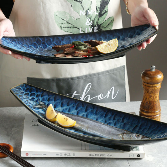 Ceramic Boat Shape Plate