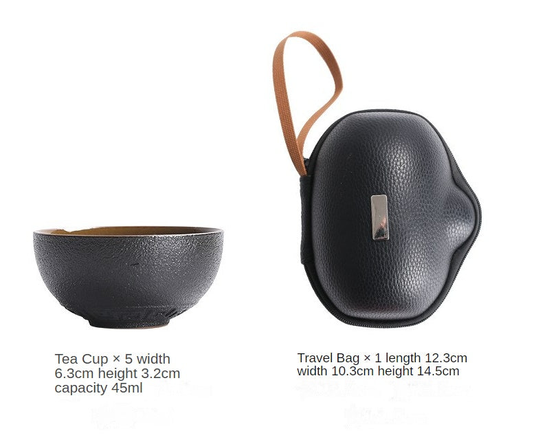 New Ceramic Travel Tea Set Portable