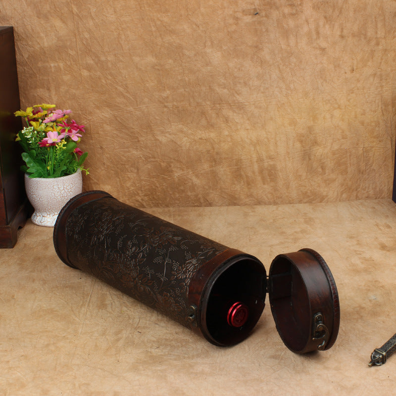 Cylinder Wooden Wine Holder
