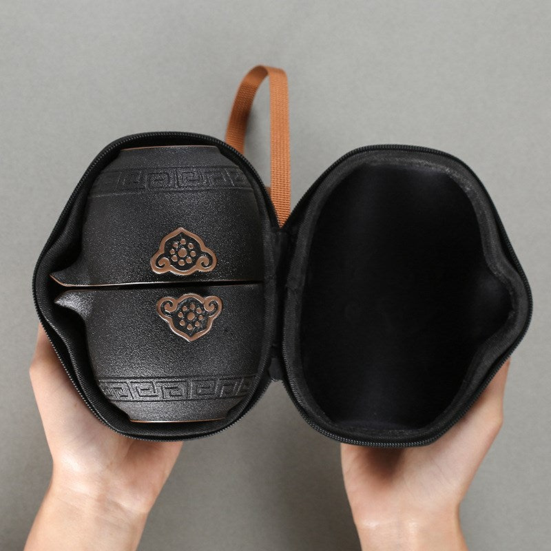 New Ceramic Travel Tea Set Portable