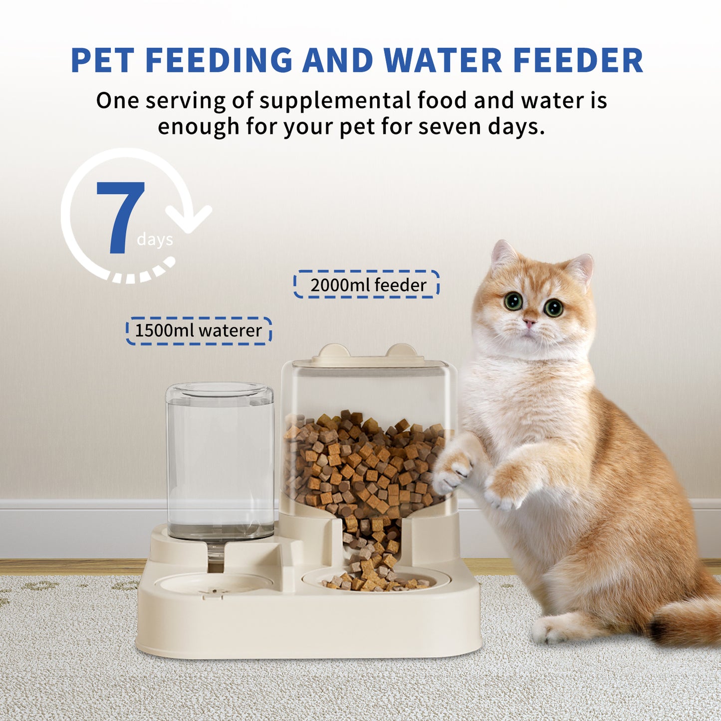 Automatic Pet Feed And Drinking Dispenser