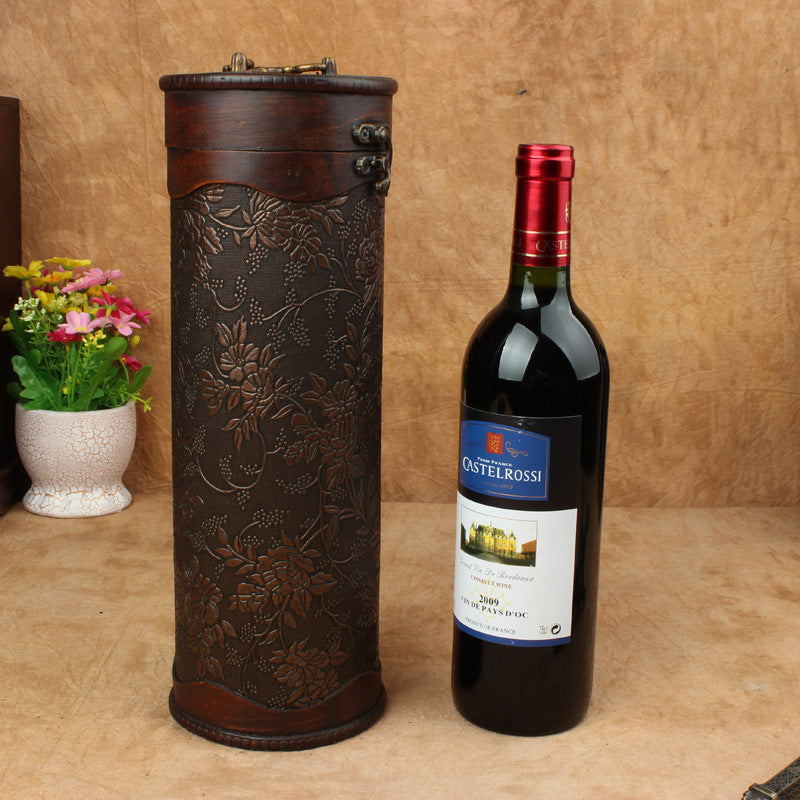 Cylinder Wooden Wine Holder