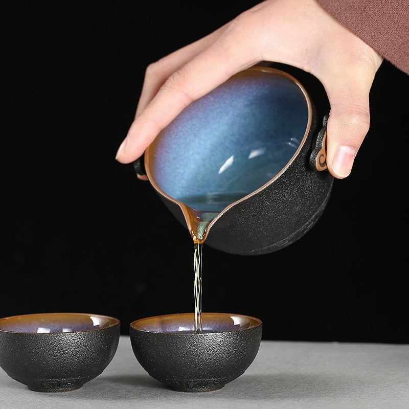 New Ceramic Travel Tea Set Portable
