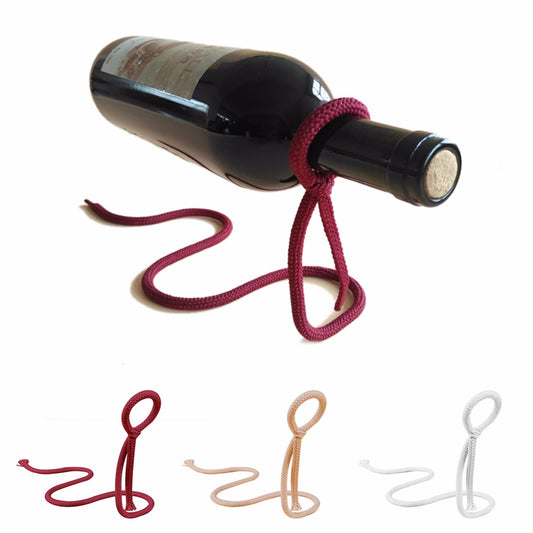 Lasso & Chain Illusion Floating Wine Bottle Rope Wine Holder