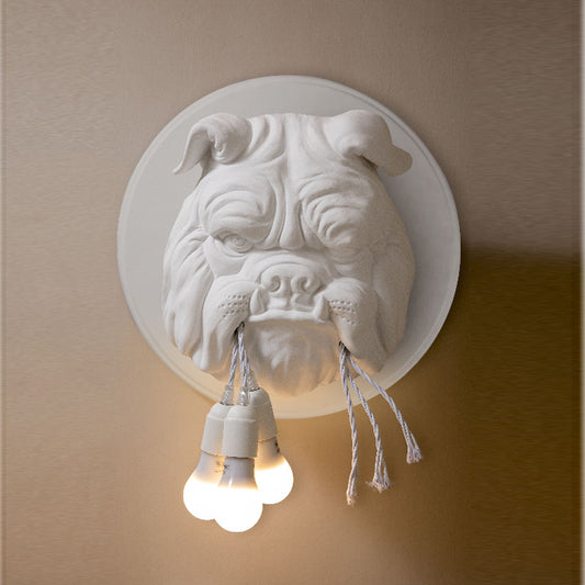 Bulldog Head Wall Lamp Home Decor