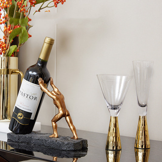 Creative Falling Wine Holder, Cups & Dining Table Set